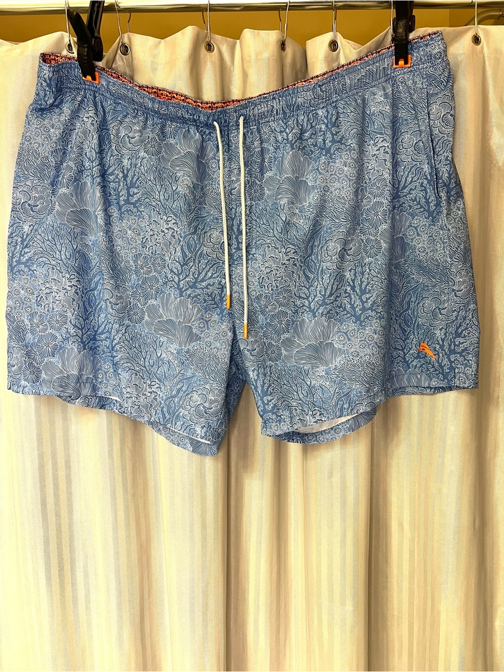 Tommy Bahama Blue Coral-Print Swim Trunks size 4XLB
